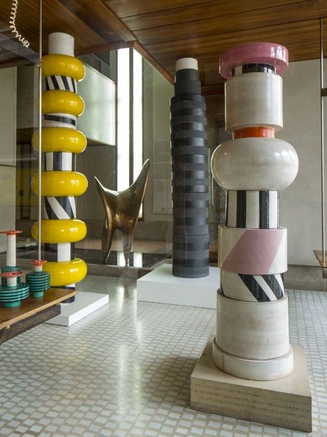 Charles Zana, Pillar Design, Column Design, Carlo Scarpa, Memphis Design, Interior Design Magazine, Interior Design Art, Sculpture Installation, Modern Sculpture