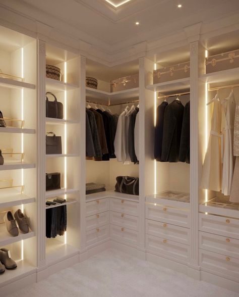 Remodelling House, Designer Closets, Fancy Bedroom, Grand Dressing, Dressing Room Closet, Dream Bedroom Inspiration, Dream Closet Design, Walk In Closet Design, Beautiful Closets