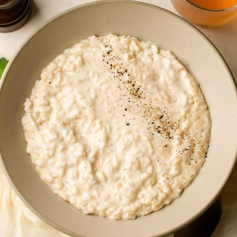 Simple Goat Cheese Risotto Goat Cheese Risotto Recipes, Risotto With Goat Cheese, Risotto Recipes Cheese, Goat Cheese Risotto, Cheese Risotto, Italian Diet, Creamy Goat Cheese, 2024 Recipes, Blood Type Diet