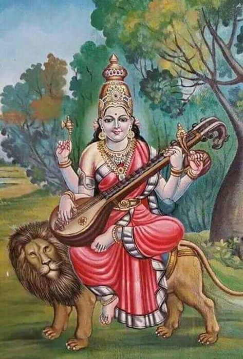 Rati Devi, Ambal Images, Adi Parashakti, Ma Saraswati, Devi Saraswati, Saraswathi Devi, Diwali Poster, Devi Images Hd, Canvas Art Painting Acrylic