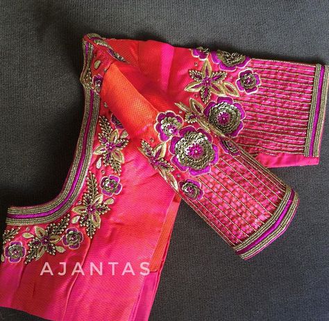 Ajantas Collections on Instagram: “Bridal Designs. Contact 9791912345 for appointments. . . . . @blouzes @wedmegoodsouth @fascinateblouses @a_blouse_array @missblouses…” Multicolor Resham Embroidery Blouse For Wedding, Wedding Blouse With Motifs For Transitional Season, Transitional Wedding Blouse With Motifs, Multicolor Transitional Blouse For Wedding, Pink Blouse For Traditional Ceremonies With Pallu Detail, Pink Blouse With Pallu For Traditional Ceremonies, Pink Blouse With Motifs For Transitional Season, Transitional Pink Blouse With Motifs, Blouse Aari Work