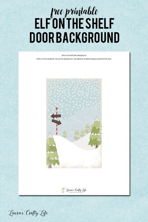 Free Printable Elf on the Shelf Door Background Elf On The Shelf Door, Door Background, Shelf Door, Islamic Society, Elf Door, Elf Magic, Xmas Elf, Christmas Elves, Christmas Preparation