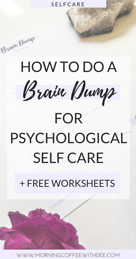 Oct 10, 2018 - You know that feeling where your head is about to explode from the 10 million thoughts that are swirling around in it? Try this easy brain dump exercise! Self Care Worksheets, Morning Pages, Brain Dump, 30 Day Challenge, Self Care Routine, Gratitude Journal, Psych, Emotional Health, Me Time