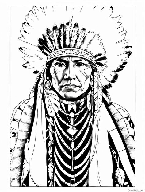 Native American Coloring Book Pages Check more at https://doodlydo.com/native-american-coloring-book-pages/ Native American Coloring Pages, Men Coloring Pages, Colouring Pics, Wolf Tattoo Sleeve, Native American Men, Inspiration Images, Sante Fe, American Men, Wolf Tattoo