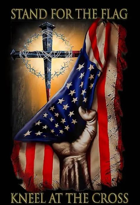 Stand for the Flag, Kneel at the Cross Stand For The Flag Kneel For The Cross, Patriotic Wallpaper, Flag Pictures, American Flag Pictures, Stand For The Flag, God And Country, Patriotic Pictures, Cross Png, American Flag Wallpaper