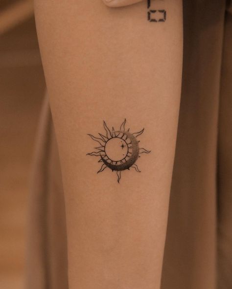 Libra Sign Tattoos, Apollo Tattoo, Eclipse Tattoo, Luna Tattoo, Sun And Moon Tattoo, Inner Forearm Tattoo, Horoscope Tattoos, 13 Tattoos, Inner Forearm