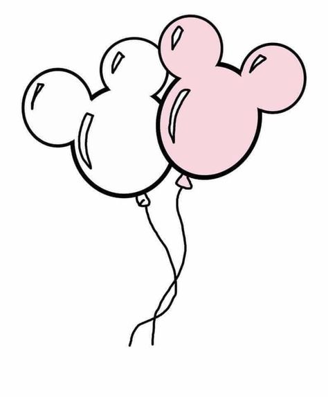 Minnie Mouse Drawing, Mickey Mouse Balloons, Disney Balloons, Mouse Drawing, Minnie Rose, Mickey Balloons, Mickey Mouse Art, Spring Clipart, Minnie Birthday