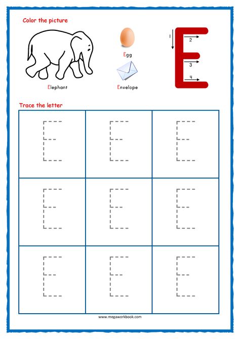 Letter E Tracing Printables Free, Letter E Worksheets Preschool, E Tracing Worksheet, Letter E Tracing Worksheets, Letter E Tracing, Free Tracing Worksheets, Tracing Letters Preschool, Letters Preschool, Free Printable Alphabet Worksheets