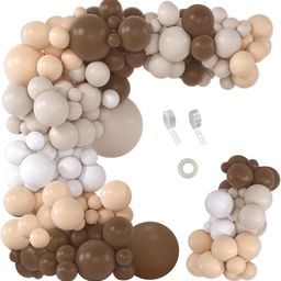 PERPAOL 151pcs Brown Balloons Garland Arch Kit Neutral Boho Tan Coffee Nude White Balloon for Ted... | Amazon (US) Woodland Birthday Decorations, Brown Balloons, Baby Shower Center, Thanksgiving Party Decorations, Balloon Wreath, Teddy Bear Party, Wild Jungle, Forest Party, Woodland Birthday