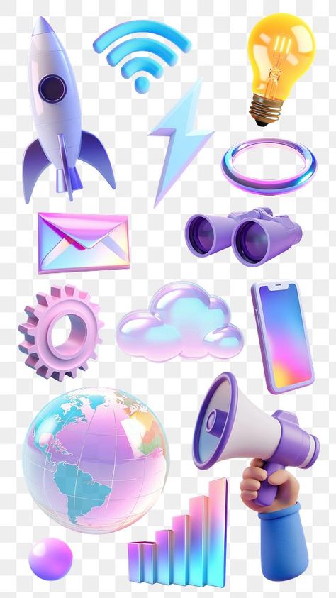 3d Social Media Icons, Treble Chef Illustration, Transparent Texture, Icon Background, Icon Emoji, 3d Business, Marketing Icon, Flyer And Poster Design, Webpage Design