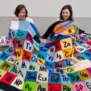 Alphabet quilt -that's what I would do Here I think it's the periodic table. Table Blanket, Science Models, Geeky Craft, Nerd Crafts, Science Nerd, Table Quilts, Geek Crafts, The Periodic Table, Manta Crochet