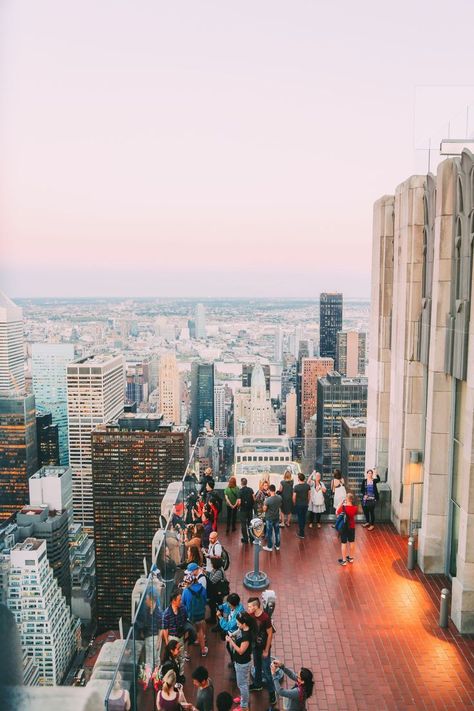 Top Of The Rock In New York City! Full Time Explorer NYC | New York City | USA | United States America | Travel | Honeymoon | Backpack | Backpacking | Vacation | Budget | Off the Beaten Path | Trekking | Bucket List | Wanderlust | Things to Do and See | Culture | Food | Tourism | Like a Local #travel #honeymoon #vacation #backpacking #budgettravel #offthebeatenpath #bucketlist #wanderlust #NYC #USA  #America #UnitedStates #NewYork #NewYorkCity City Wallpapers, Visiting Nyc, Sunset City, New York City Travel, Visit New York, Rockefeller Center, City New York, Nyc Trip, Manhattan New York