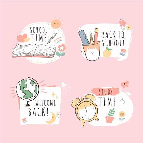 English Stickers School, Teachers Stickers, Back To School Labels, Back To School Vector, Back To School Stickers, Messenger Stickers, Sticker Icon, Back To School Quotes, Teach English To Kids