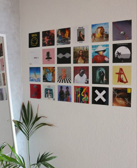 #music #vinyl #art #artcreative #albumcoverart #colorful #aesthetic Music Wall Art Aesthetic, Poster Wall Inspo Cool, Album Art Wall Decor, Music Vinyl Wall Decor, Room Album Wall, Bedroom Shelf Ideas Wall Shelves, Album Prints On Wall, Vinyl Album Wall Decor, Vinyls On Wall Aesthetic Bedroom