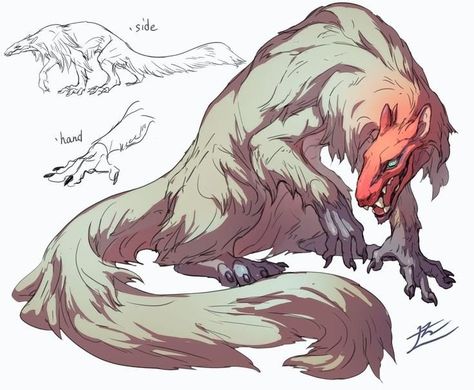 Le Yamamura, Tail Designs, Creature Artwork, Mythical Animal, Fantasy Beasts, Monster Concept Art, Creature Drawings, Fantasy Creatures Art, Fantasy Monster