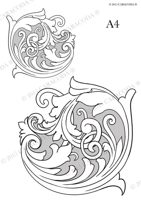 Ornamental Design, Leather Working Patterns, Ornament Drawing, Leather Tooling Patterns, Tooling Patterns, Leather Craft Patterns, Engraving Art, Leather Carving, Wood Carving Patterns