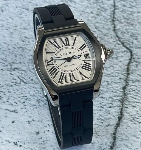 Cartier Roadster Automatic 3312, now available at unbeatable price. Cartier Roadster, Cartier Watch, Cartier Men, Stylish Watches, Square Watch, Luxury Watches For Men, Luxury Watch, Full Set, Fashion Watches