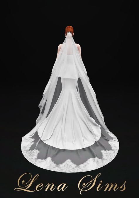 [Lena Sims] Lena Wedding Veil Ver.2 | Atelier Lena on Patreon Sims4 Wedding Veil, Sims 4 Cc Wedding Viel, Sims 4 Wedding Vail Cc, Sims 4 Wedding Accessories, Veil Cc Sims 4, Ts4 Wedding Cc, Sims Wedding Cc, Sims 4 Wedding Cc, Sims 4 Korean