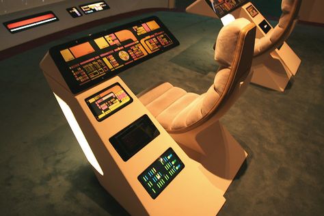 TNG Bridge 203 | Star Trek TNG Bridge replica from the Star … | Flickr Star Trek Decor, Colorful Desert, Desert Planet, Aesthetic Game, Syd Mead, Nerd Cave, Star Trek Ds9, Star Trek Tng, Spaceship Interior