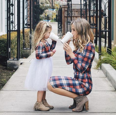 Baby Belle, Plaid Christmas Dress, Girls Matching Dresses, Long Sleeve Plaid Dress, Mother Daughter Dresses Matching, Work From Home Outfit, Mother Daughter Outfits, Mother Daughter Dress, Mommy And Me Dresses