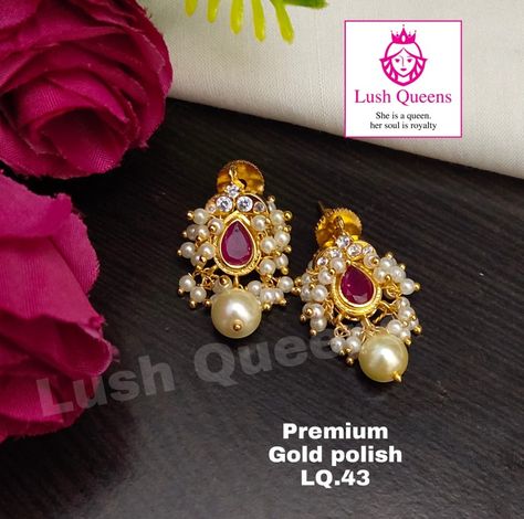 Watch more videos to YouTube : lushqueens Kolhapuri Jewellery, One Gram Gold Jewellery, Mango Haram, Small Earrings Gold, Simple Beaded Necklaces, Cracked Wallpaper, Gutta Pusalu, Bridal Jewelry Sets Brides, Antique Gold Earrings