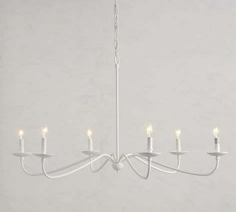 White Metal Chandelier, White Chandelier Bedroom, White Chandelier Dining Room, Lucca Chandelier, Vintage Candle Chandelier, Condo Lighting, Gray Chandelier, Chandelier Farmhouse, Cloud Craft