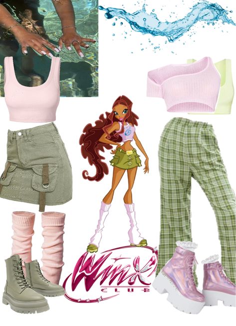 Aisha Winx Outfit Ideas, Winx Club Inspired Outfits Aisha, Aisha Winx Club Outfit, Aisha Winx Club Costume, Aisha Outfits, Aisha Winx Club, Winx Aisha, Rapunzel Outfit, Aisha Winx