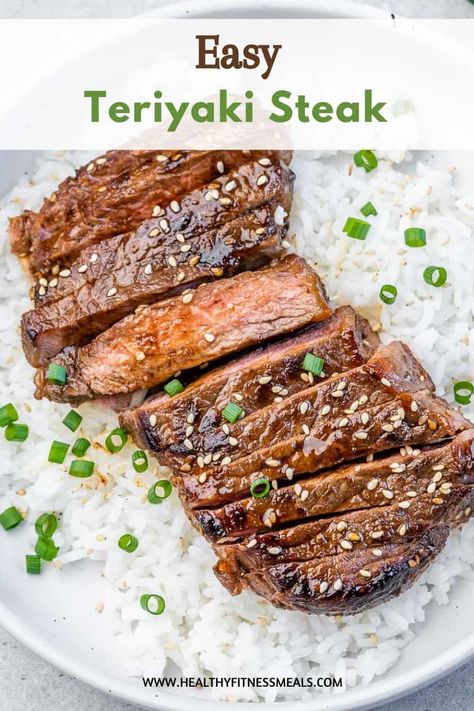 This Teriyaki Steak is incredibly juicy, tender, and delicious. You can cook it on the stovetop or on a grill! Teriyaki Skirt Steak, Steak Teriyaki, Easy Steak Fajitas, Teriyaki Steak, Garlic Mashed Cauliflower, Roasted Veggies In Oven, Compound Butters, Baked Teriyaki Chicken, Philly Cheese Steak Recipe