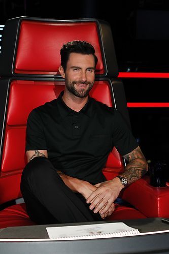 Red Chair, Adam Levine, Maroon 5, Hollywood Celebrities, Pop Rocks, Man Crush, Singer Songwriter, View Photos, Favorite Celebrities