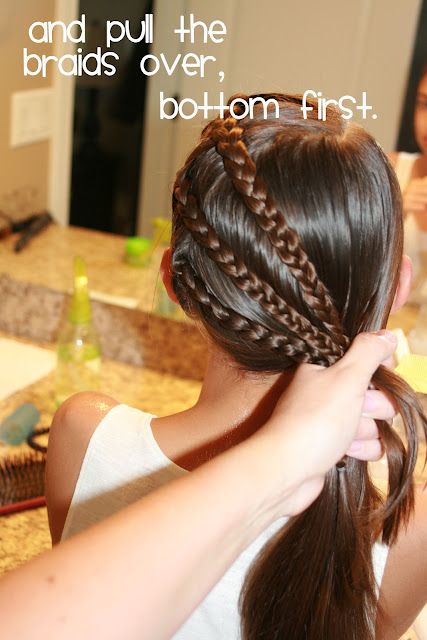 Triple Braid to a Side Ponytail Childrens Hairstyles, Gymnastics Hair, Girl Hair Dos, Side Ponytail, A Ponytail, Princess Hairstyles, Toddler Hair, Girl Hair