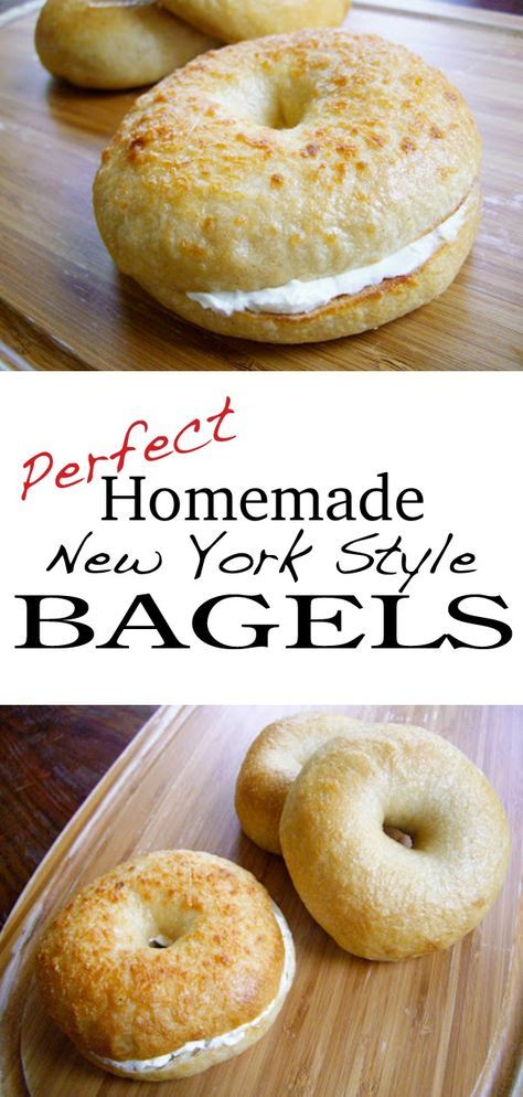 Yep, I said Perfect New York Style Bagels…  and I do mean perfect!! These were my second attempt at homemade bagels. The first was a much simpler recipe, and turned out great bagels. This recipe though, is a perfect copycat of my favorite New York Style bagel shop bagels! I’m sure I will be making...Read More » Sweet Bagel Recipe, New York Style Bagels, Pasta Food Recipes, How To Make Bagels, Ny Bagel, Bagel Recipe Easy, Black Forest Cake Recipe, Desserts Around The World, Pudding Chia