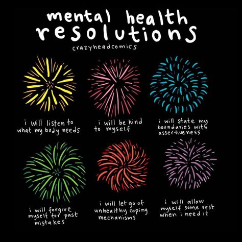 Mental Health Resolutions, New Years Resolution Mental Health, New Year Mental Health, Systemic Therapy, Coping Toolbox, Health Resolutions, New Years Resolution List, Borderline Personality, New Years Resolutions