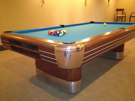 brunswick-anniversary-antique-table Vintage Pool Table, Billiards Table, Pool Table Pockets, Antique Pool Tables, Mini Pool Table, Pool Table Classic, American Pool Table, Vintage Snooker Table, Luxurious Backyard