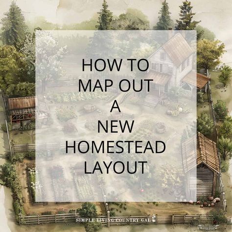 How to setup and use a homestead layout planner so you can map out what to include and where to locate each area of your homestead setup. A step-by-step guide that walks you through mapping out a plan for your new homestead and how to locate each area efficiently on your property, keeping in mind the different elements and space you have available. #homesteadplanner Planning A Homestead, Homestead Setup Ideas, Homestead Building Layout, Homestead Layout 3 Acres, 100 Acre Farm Layout, Ranch Setup Layout, Community Layout Plan, Homestead Plans Farm Layout, 8 Acre Homestead Layout