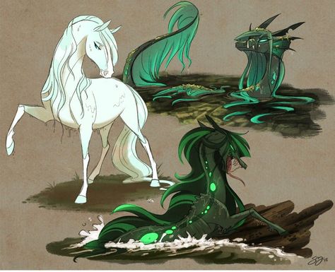 Kelpie Horse, Dragon Stuff, Fantasy Ideas, Magical Horses, Fantastic Beast, Mystical Animals, Fantasy Horses, Creatures Art, Mythical Animal