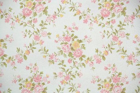 1960s Floral Vintage Wallpaper Grey Damask Wallpaper, 50s Wallpaper, Pink Retro Wallpaper, 1950s Wallpaper, Vintage Wallpaper Patterns, Wallpaper Retro, Vintage Floral Wallpapers, Vintage Flowers Wallpaper, Damask Wallpaper