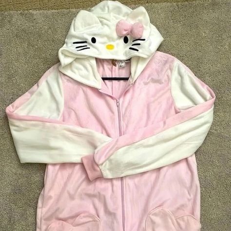 Just found this amazing item on AliExpress. Check it out! $13.39  30％ Off | Cute Cat Hooded Sweater Women's Clothing Girly Style Print Hooded Zip Up Y2K Retro Hooded Sweater Kawaii Clothes Sweatshirt Cute Hello Kitty Clothes, Matching Hello Kitty Outfits, Pijama Da Hello Kitty, Cute Hello Kitty Outfits, Onesie Ideas Women, Cute Onesies For Women, Matching Hello Kitty Pajamas, Hello Kitty Clothes Aesthetic, Hello Kitty Stuff To Buy