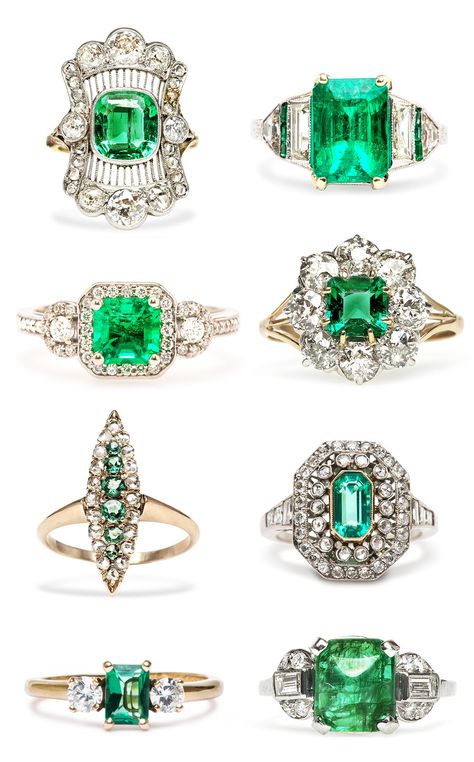 Color Wedding Rings, Ring Luxury, Round Engagement Ring, Big Ring, Color Wedding, Round Engagement Rings, Fashion Female, Emerald Engagement, Green Crystal