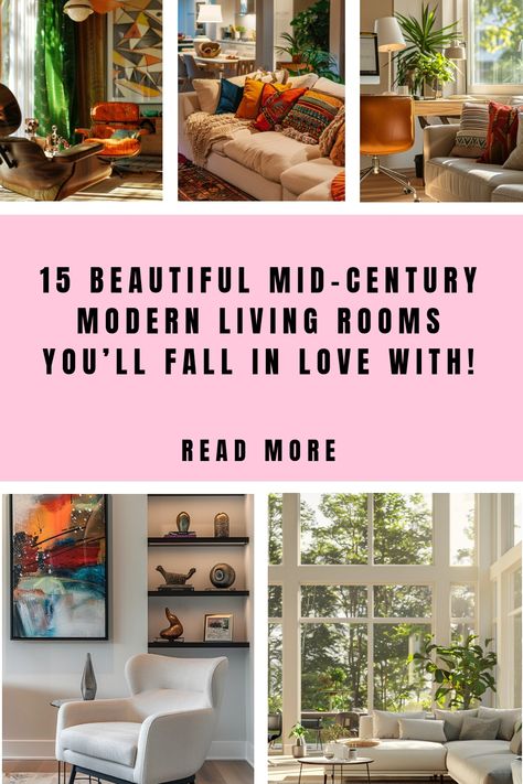 Bring retro charm to your home with these 15 stunning mid-century modern living rooms! 🛋️✨ From sleek furniture to vintage accents, find your inspiration for the perfect blend of classic and contemporary. #MidCenturyModern #LivingRoomDesign #HomeDecor Mid Century Living Room 1950s, Mid Modern Living Room, Midcentury Interior Design, Midcentury Interior, Mid Century Modern Sectional, Modern Family Rooms, Sleek Furniture, Mid Century Living, Mid Century Living Room