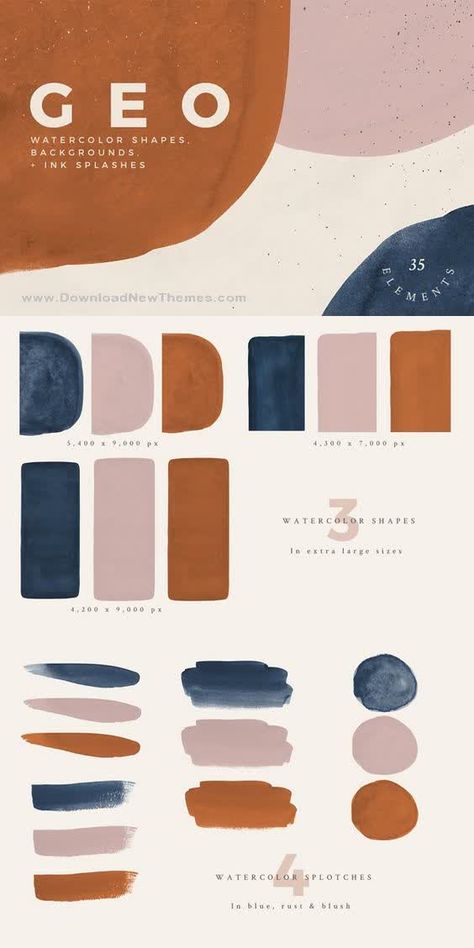 Watercolor Shapes, Visuell Identitet, Brand Color Palette, Color Palette Design, Color Inspo, Corporate Design, Color Stories, Cool Stuff, Colour Schemes