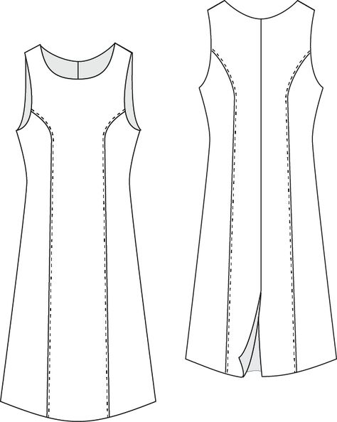 Princess Line Dress PDF Sewing Pattern by Angela Kane Dress Making Patterns Free, Princess Line Dress Pattern, Fitted Sleeveless Sewing Pattern, Sheath Silhouette Dress Illustration, Princess Seam Dress Pattern Free, Dress Blueprint Sewing Patterns, Panel Dress Pattern, Princess Seam Dress Pattern, Aline Dress Pattern