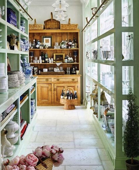 Pantry Inspiration, Pantry Room, Butler’s Pantry, Butler Pantry, Butler's Pantry, Southern Home, Pantry Design, Pantry Storage, Red Walls