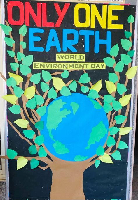 World Environment Day Board Decoration, Environment Day Board Decoration, Save Tree Save Earth, Family Activities Preschool, Science Exhibition, Save Planet, Save Trees, World Environment Day, Activities Preschool