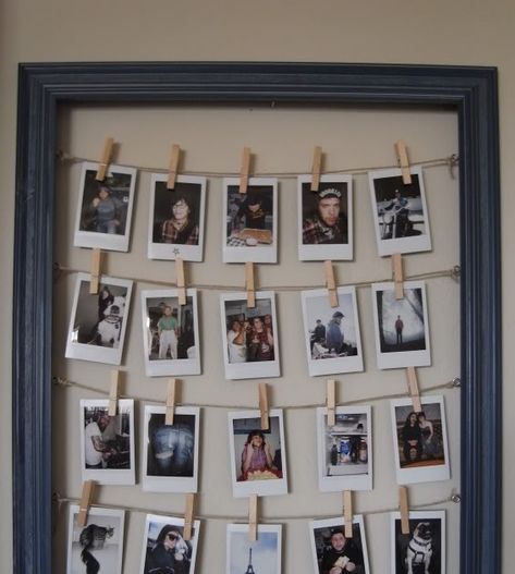 Instax Wall Ideas, Instant Photo Ideas, Mini Company Ideas, Instax Wall, Pax Ideas, Polaroid Display, Diy Girls Bedroom, Picture Wall Decor, Content Studio