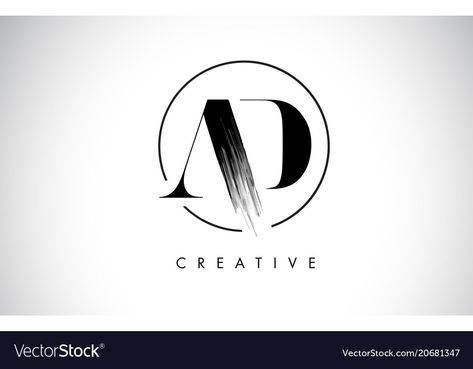 Ad Logo Design Letters, Circle Vector Design, Logo Design Black, Logo Grid, Paint Logo, Circle Vector, Paint Vector, Logo Design Inspiration Creative, Circle Logo Design