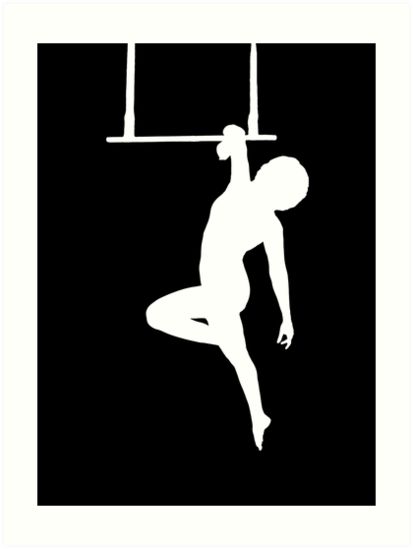 Aerialist on Trapeze Silhouette Woman by spiltsugar Halloween Party Drinks, Halloween Circus, Aerial Silks, Woman Silhouette, Circus Theme, Circus, Hardcover Journals, Female Art, Holiday Fun