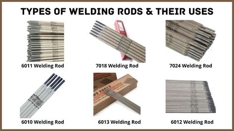 In this article, you will learn what are different types of welding rods in welding? How and When to use them? Explained with Images & PDF. Welding Rod Chart, Aluminum Welding Rods, Argon Welding, Stick Welding, Welding Rod, Steel Welding, Welding Electrodes, Types Of Welding, Welding Shop