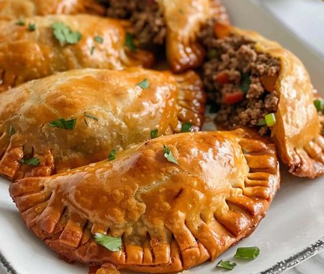 Beef Empanadas Cajun Ranch Sauce, Shrimp Boil Foil, Ritz Bits, Biscuit Cups, Mini Chicken Pot Pies, Italian Sausage Soup, Beef Empanadas, Savoury Biscuits, Savory Pastry