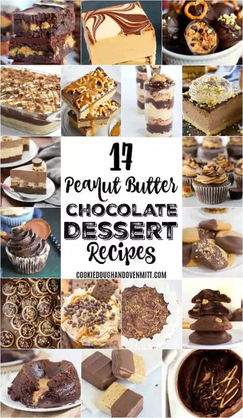 Peanut Butter Chocolate Desserts, Peanut Butter Dessert Recipes, Butter Desserts, Easy Potluck, Chocolate Peanut Butter Desserts, Dessert Recipes Cookies, Cheesecake Oreo, Easy Candy, Potluck Desserts