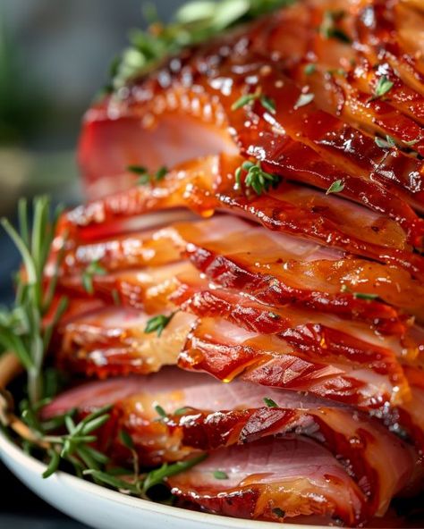 I make this every Easter and it never disappoints! Ham Recipes Crockpot, Slow Cooker Ham Recipes, Christmas Ham Recipes, Honey Baked Ham Recipe, Slow Cooker Kitchen, Ham Recipes Baked, Easter Ham, Crockpot Ham, Slow Cooker Ham